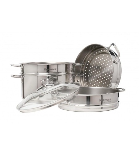 Мантоварка 3в1 Kukmara 7л d28см 3-секционная с кастрюлей 7л STM702803G