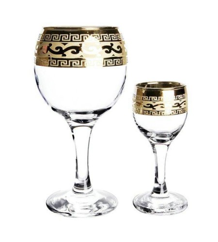 Набор бокалов и рюмок с рисунком Весраче