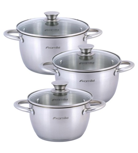 Набор кастрюль Kamille 1,5л+2л+3л 4905