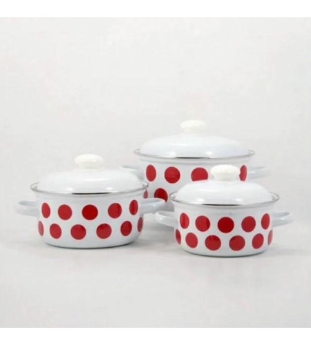 Набор кастрюль Татьяна №124-4 1,5л, 2л, 3л