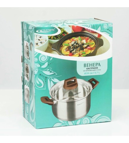 Кастрюля Катунь Венера 5,7л КТ18-D-24