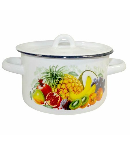 Кастрюля СтальЭмаль 1,5л с рисунком арт. 1с15с/1