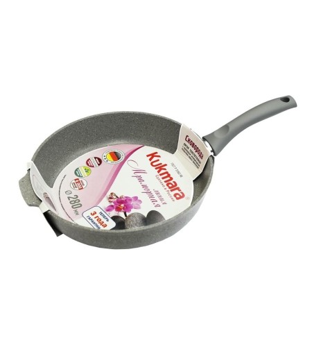 Сковорода Kukmara 280х65мм светлый мрамор мс281а