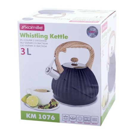 Чайник со свистком Kamille КМ-1076 3л нейлоновая ручка