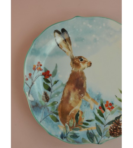 Тарелка закусочная Lefard Лесная Сказка Заяц 20,5см 409-158