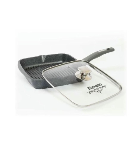 Сковорода-гриль Мечта Гранит 26х26см стеклянная крышка С66701