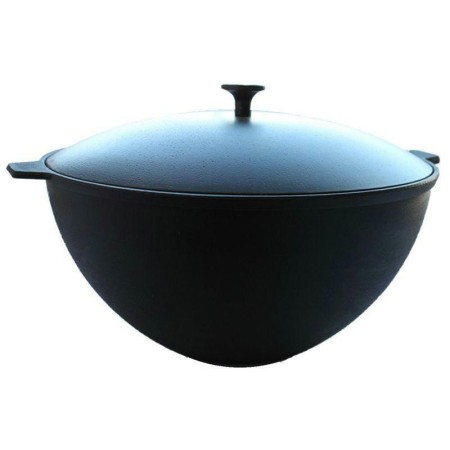 Казан литой чугунный Камская посуда 7л алюминиевая крышка