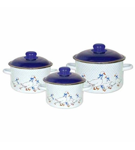 Набор №19 СтальЭмаль Гуси 2л+3л+5,5л 6KB191M