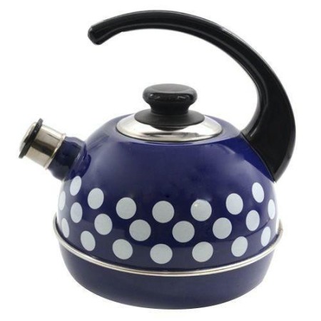 Чайник эмалированный со свистком 3,5л синий