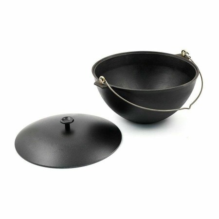 Казан Камская посуда 7л чугунный, дужка, алюминиевая крышка к71д