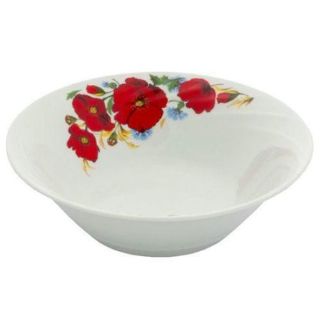 Салатник Идилия деколь Маки красные 1,15л