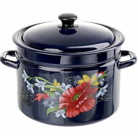 Кастрюля цилиндрическая 8л цил.борт.бостон/синяя 6 41815-203/6