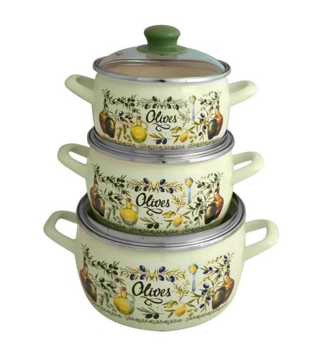 Набор кастрюль Олива Эксклюзив 3шт.