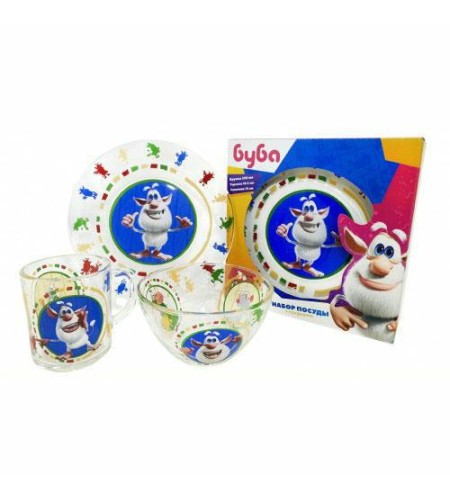 Набор 3предмета Буба кружка 250мл, салатник 13см, тарелка 19,5см ББН3-1