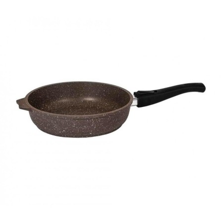 Сковорода Мечта Гранит brown d28см съемная ручка, стеклянная крышка С028806