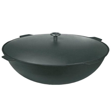 Казан литой чугунный Камская посуда 10л алюминиевая крышка