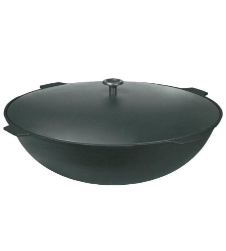 Казан литой чугунный Камская посуда 10л алюминиевая крышка