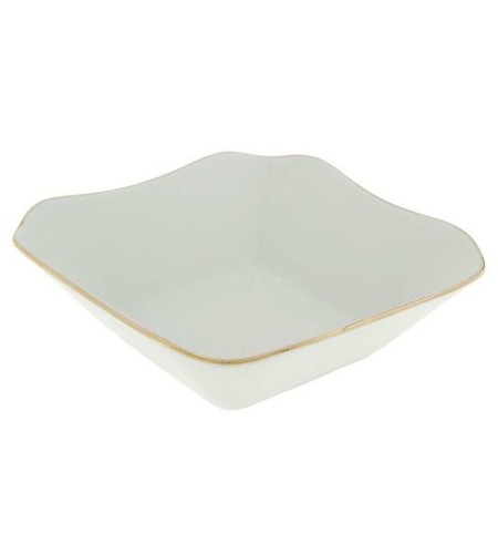 Салатник 720мл без деколи заводной край золотом