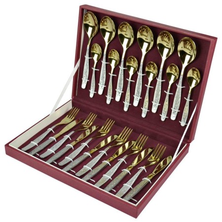 Набор столовый Уралочка 24предмета частично декорирован М13 4969