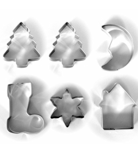 Набор форм кулинарных МультидоМ Новогодний 5х6х2см 6штук DA2-303