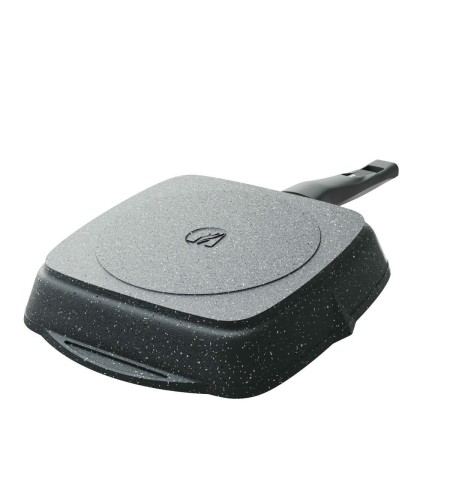 Сковорода-гриль Мечта Гранит 28х28см стеклянная крышка С68701