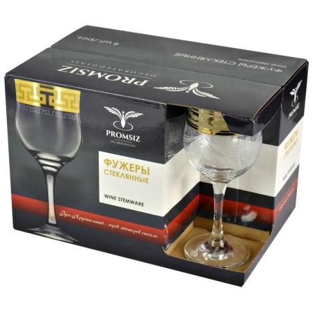 Бокалы для вина Русский узор GE09-163/S 6шт.