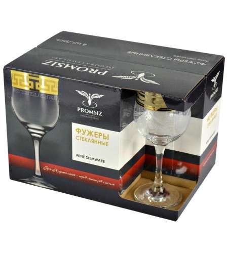 Бокалы для вина Русский узор GE09-163/S 6шт.