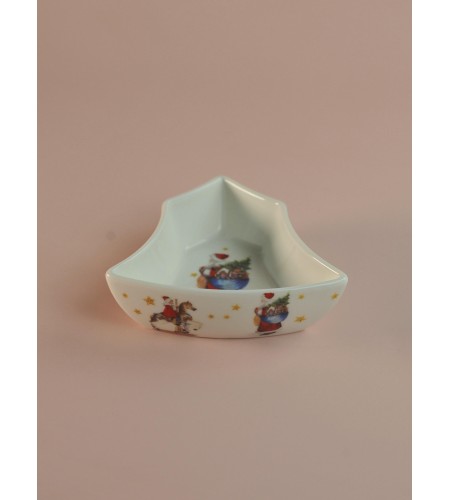 Блюдо глубокое Новый год 11*11*3,5см 305-195