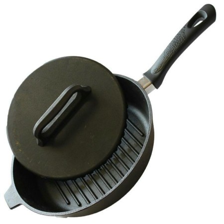 Сковорода-гриль Камская посуда 280х60см чугунная г8063