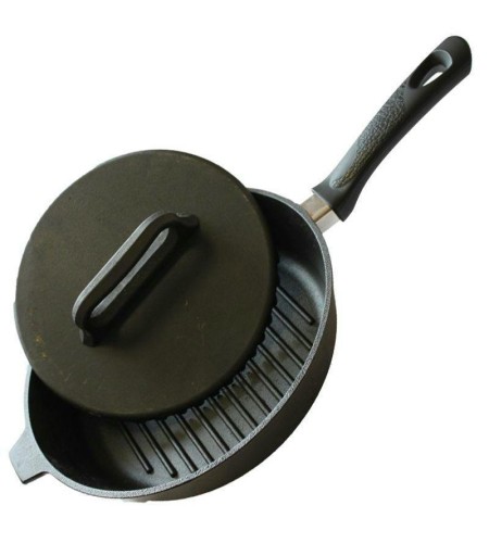 Сковорода-гриль Камская посуда 280х60см чугунная г8063