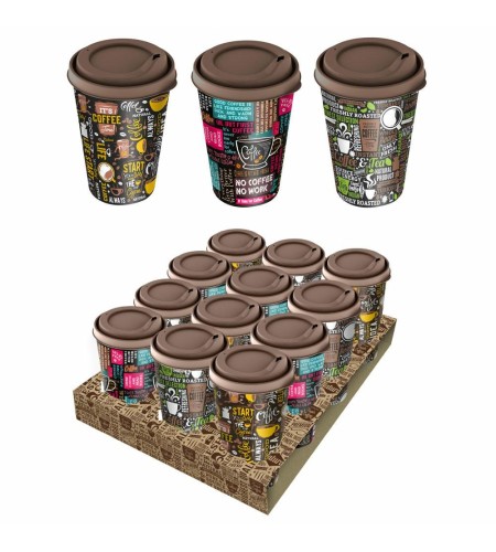 Стакан с крышкой IDIland 420мл Izi-goс декором 221117124/01