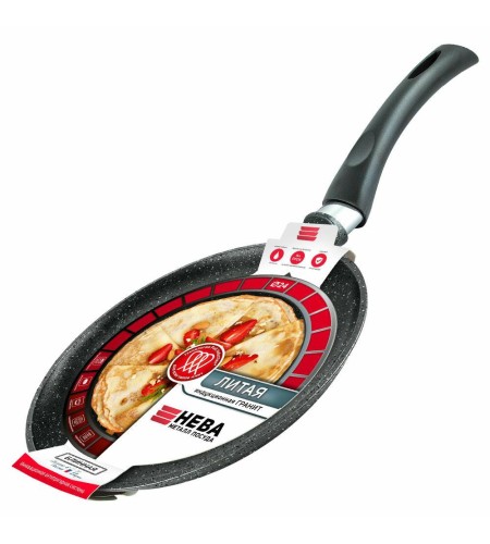 Сковорода-блинница НМП Гранит Литая d24см индукция L186224i