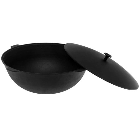 Казан литой чугунный Камская посуда 12л алюминиевая крышка