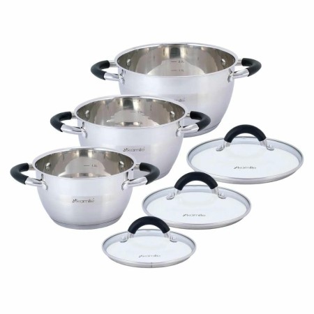 Набор кастрюль Kamille 1,8л+2,5л+3,5л КМ-5754