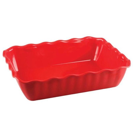 Салатник с волнистым краем ударопрочный 330х265х80 красный