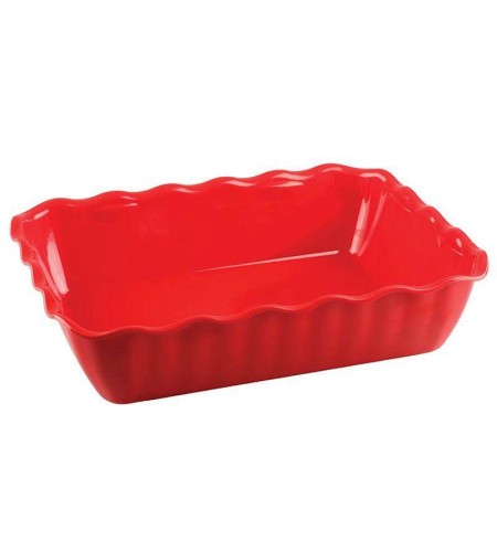 Салатник с волнистым краем ударопрочный 330х265х80 красный