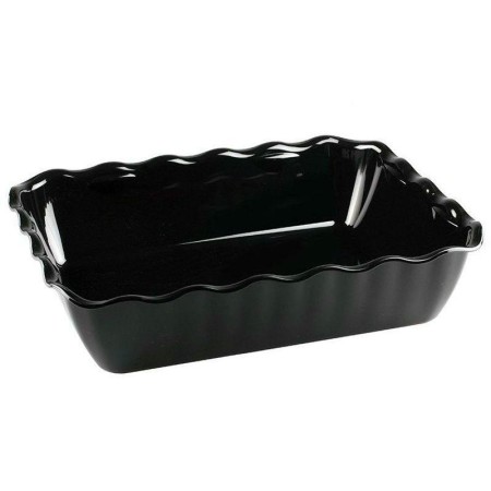 Салатник с волнистым краем ударопрочный 330х265х80 черный