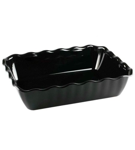 Салатник с волнистым краем ударопрочный 330х265х80 черный