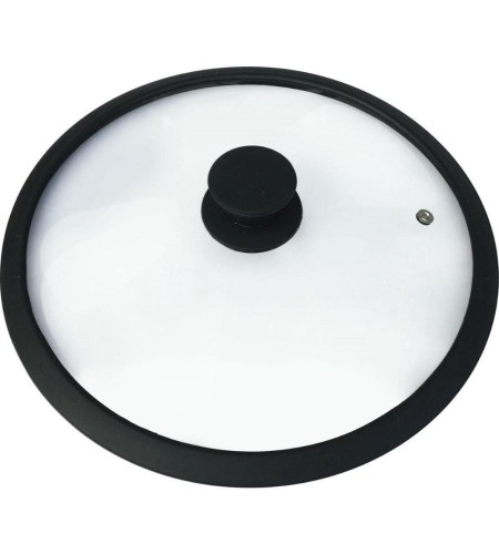 Крышка стеклянная Mallony Cappello 28см силиконовые ободок и ручка