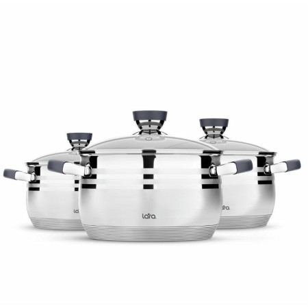 Набор кастрюль Lara Mercury 2,1л+2,9л+4,9л LR02-121