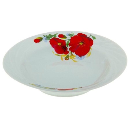 Тарелка глубокая Идиллия деколь Маки красные d200мм