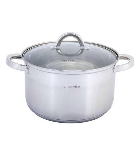 Набор посуды Kamille КМ-5634S кастрюля 1,8л +2,5л +3,8л +5,8л +ковш 1,8л +сковорода d24см