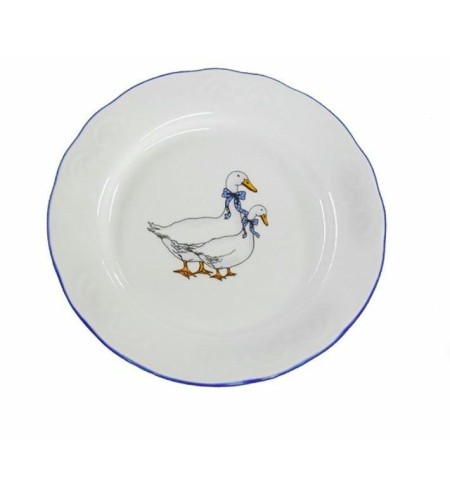 Тарелка мелкая Надежда Гуси d200мм ф.548 9С1662/1Ф34