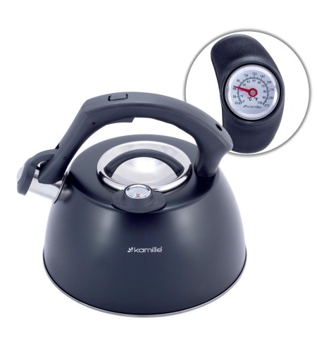 Чайник Kamille 3л со свистком и термометром 1077A