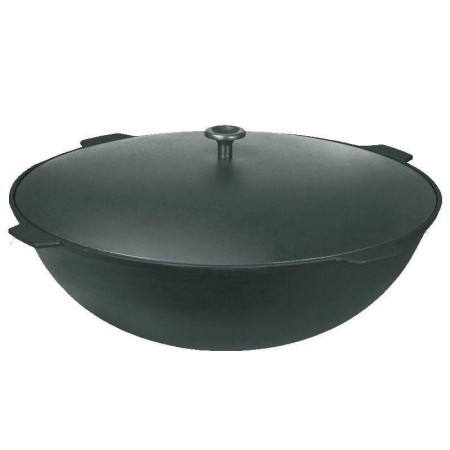 Казан литой чугунный Камская посуда 12л алюминиевая крышка