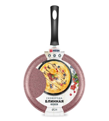 Сковорода-блинница НМП d24см pink 6224pin