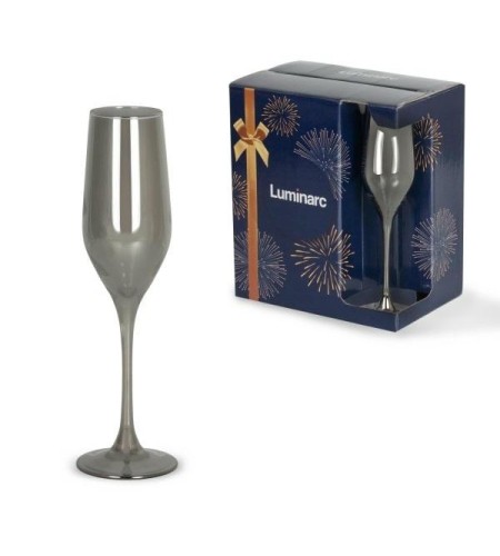 Бокалы для шампанского Luminarc Селест Сияющий графит 160мл P1564