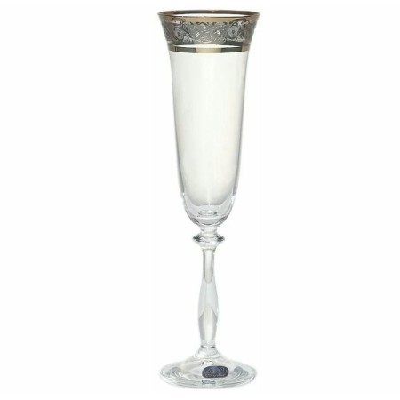 Бокалы для шампанского Bohemia Анжела 190мл с рисунком
