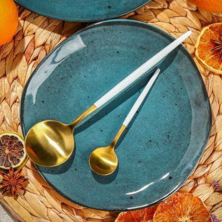 Тарелка десертная Domenik Stone 20см синий DMD052