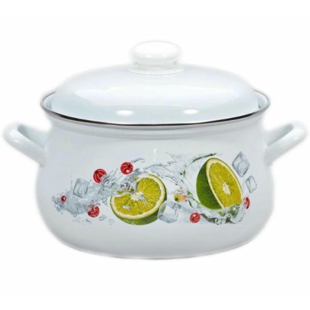 Кастрюля эмалированная грушевидная 3л